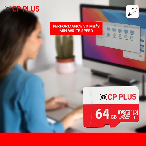 Cp_Plus_64gb_Microsdxc_Memory_Card_Grade_Uhs_3_Class_10_Up_To_70_Mbps_Reading_30_Mbps_Writing_Speed_With_High_Performance_Of_Data_Transfer_Lower_Power_Consumption_For_Portable_Devices