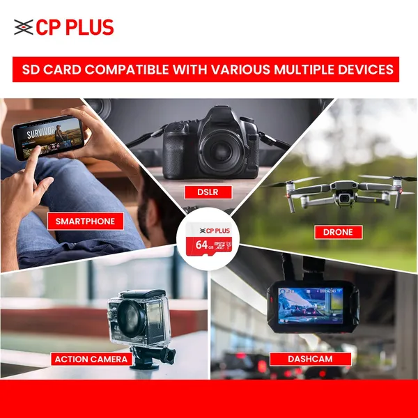 Cp_Plus_64gb_Microsdxc_Memory_Card_Grade_Uhs_3_Class_10_Up_To_70_Mbps_Reading_30_Mbps_Writing_Speed_With_High_Performance_Of_Data_Transfer_Lower_Power_Consumption_For_Portable_Devices