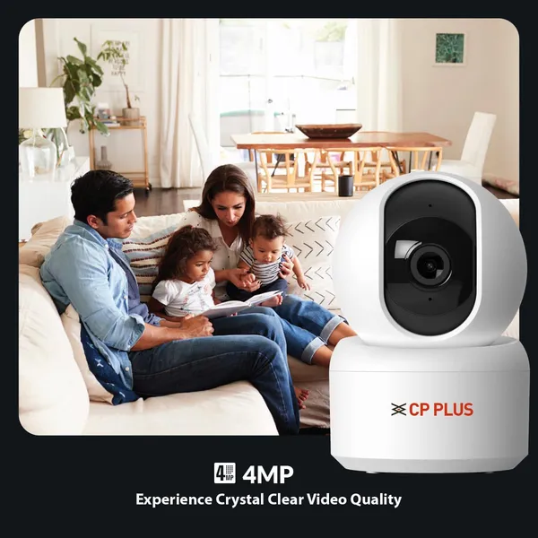 4mp_Quad_Hd_Smart_Wi_Fi_Cctv_Camera_For_Home_360_Pan_Tilt_Ctc_Cyber_Secure_Tech_View_Talk_Smart_Detection_Suite_Ir_Night_Vision_Cloud_Recording_Support_Ok_Google_Cp_E48q