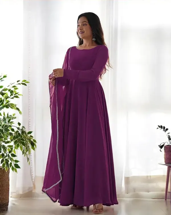 Purple_Georgette_Anarkali_Dress_With_Dupatta_For_Women