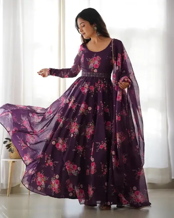 Purple_Georgette_Floral_Anarkali_Dress_For_Women