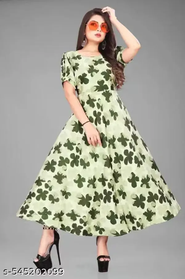 Green_Micro_Crepe_Floral_Fit_And_Flare_Dress_For_Women