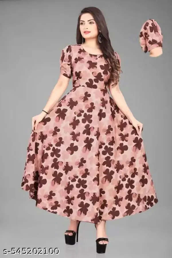 Pink_Micro_Crepe_Floral_Flared_Maxi_Dress_For_Women