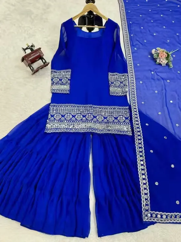 Blue_Georgette_Embroidered_Anarkali_Suit_Set_For_Women