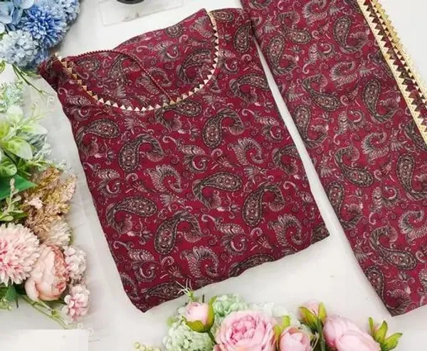 Maroon_Georgette_Paisley_Anarkali_Suit_Set_For_Women