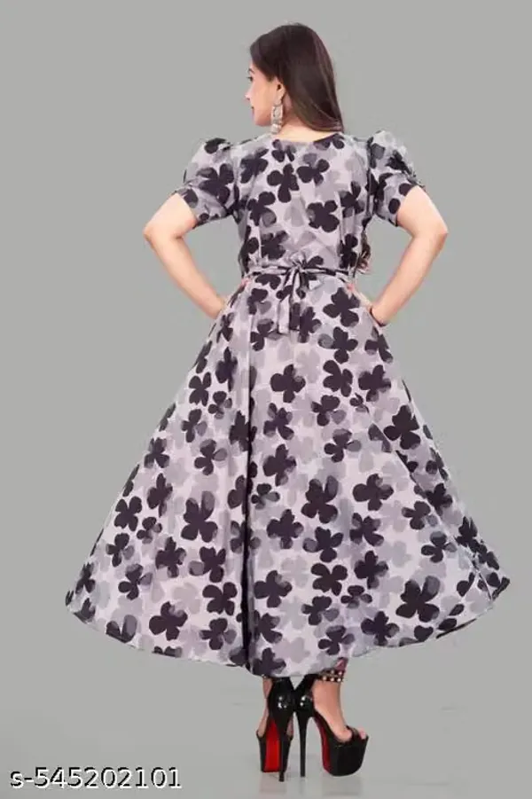 Grey_And_Black_Micro_Crepe_Fit_And_Flare_Dress_For_Women