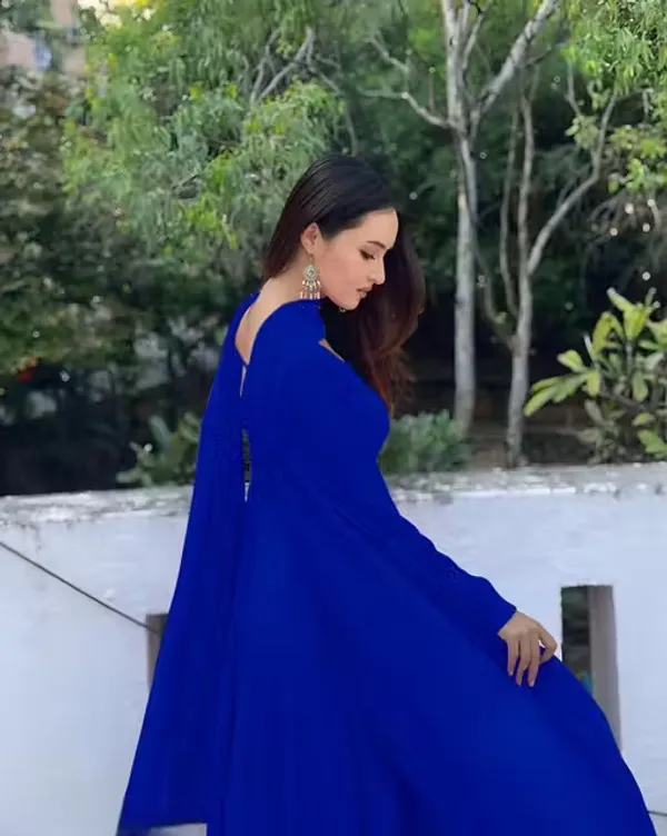 Blue_Georgette_Anarkali_Suit_Set_For_Women