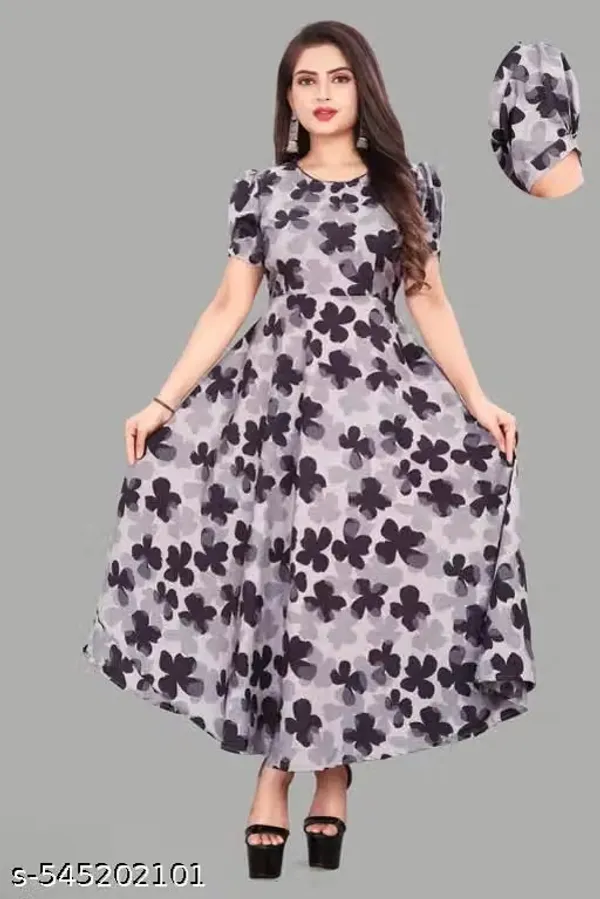 Grey_And_Black_Micro_Crepe_Fit_And_Flare_Dress_For_Women