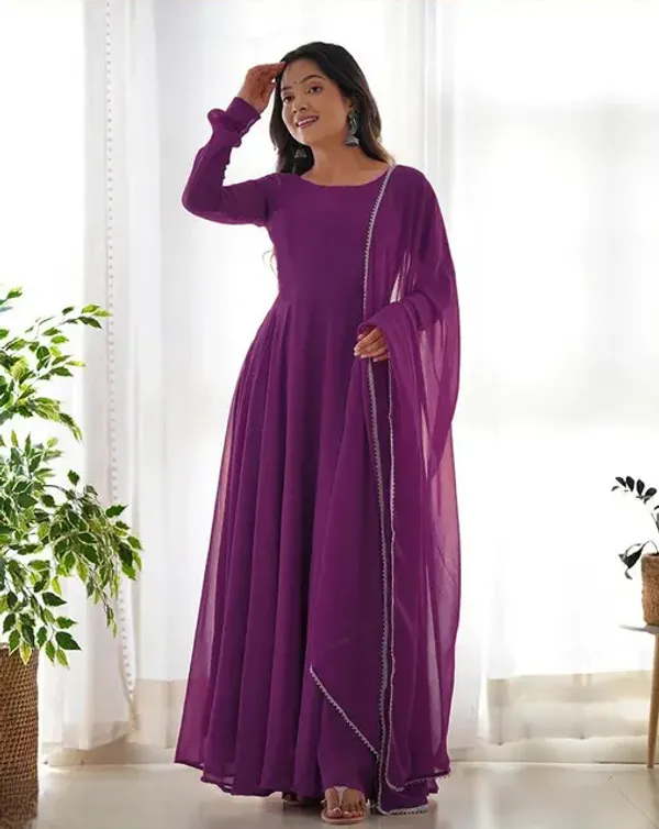 Purple_Georgette_Anarkali_Dress_With_Dupatta_For_Women