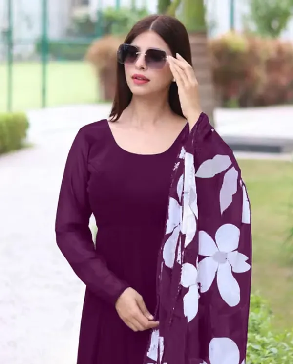 Purple_Georgette_Floral_Anarkali_Dress_For_Women