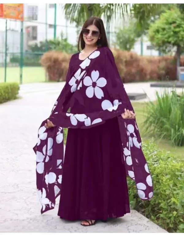 Purple_Georgette_Floral_Anarkali_Dress_For_Women