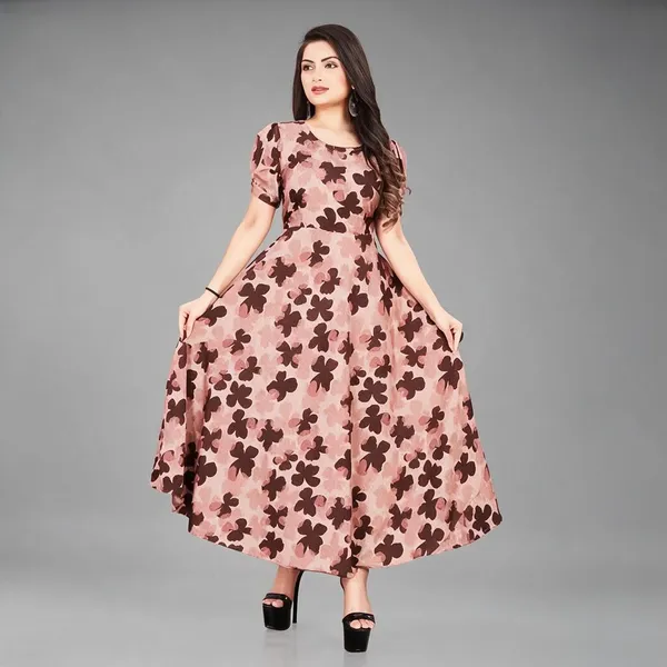 Pink_Micro_Crepe_Floral_Flared_Maxi_Dress_For_Women