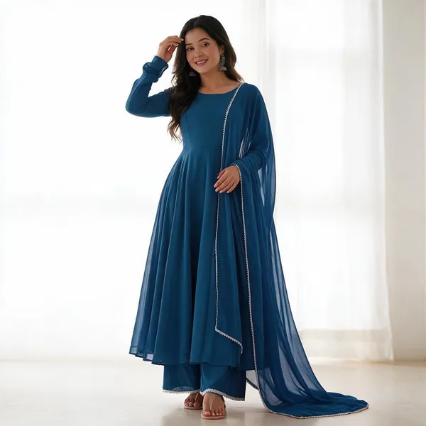Blue_Georgette_Full_Sleeve_Flared_Maxi_Dress_For_Women