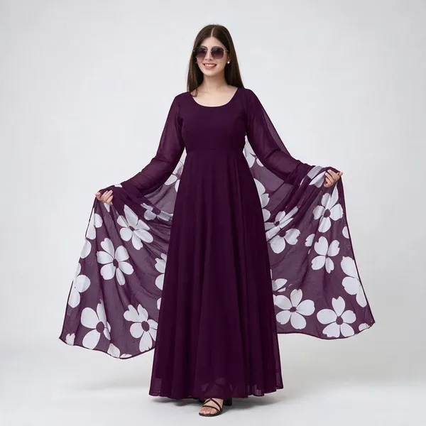 Purple_Georgette_Floral_Anarkali_Dress_For_Women