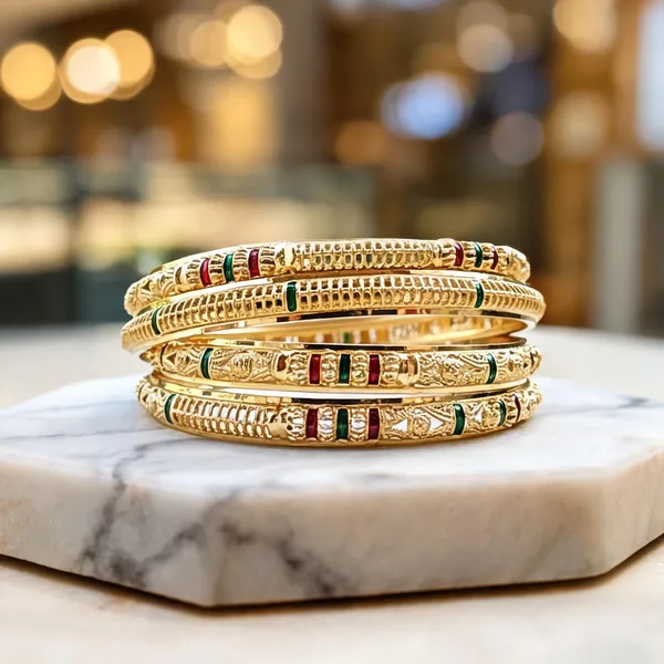 Gold_Metal_Traditional_Embellished_Bangle_Set_For_Women