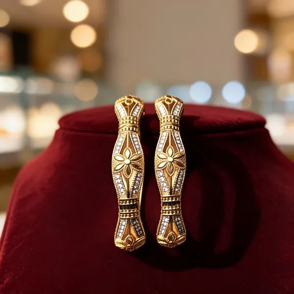 Gold_Metal_Floral_Drop_Earrings_For_Women