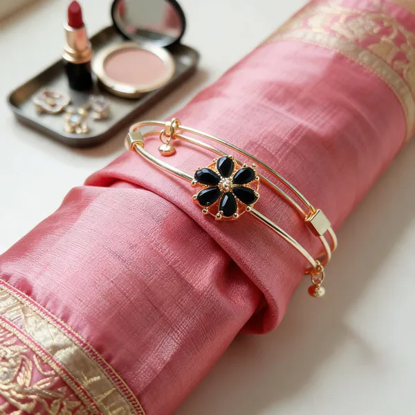 Gold_Stainless_Steel_Floral_Kada_Bracelet_For_Women