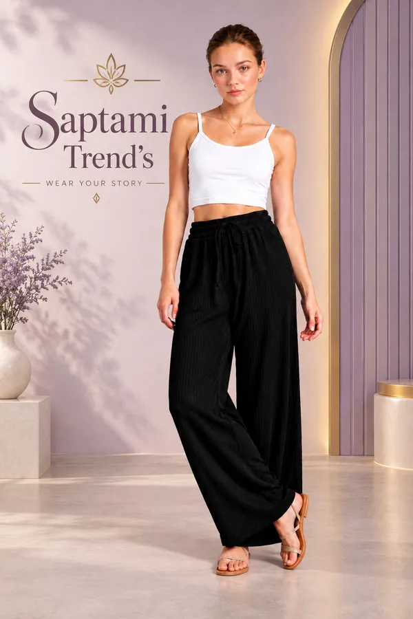 Black_Rayon_Textured_Wide_Leg_Palazzo_Pant_For_Women