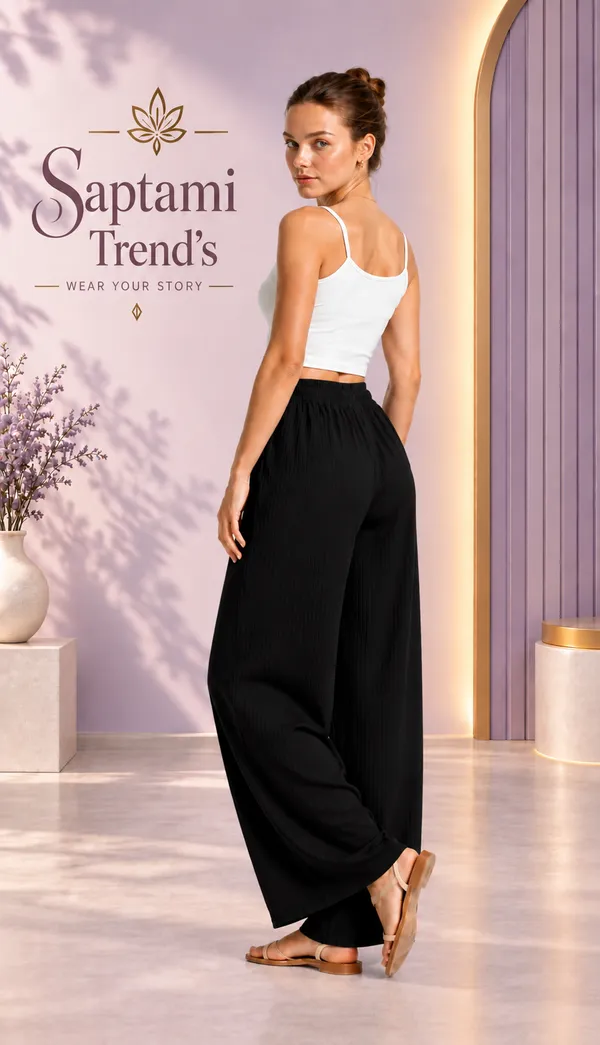 Black_Rayon_Textured_Wide_Leg_Palazzo_Pant_For_Women