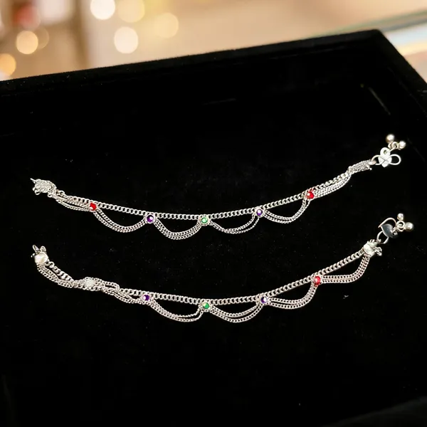 Silver_Alloy_Stone_Studded_Anklets_For_Women_-_Pack_Of_2
