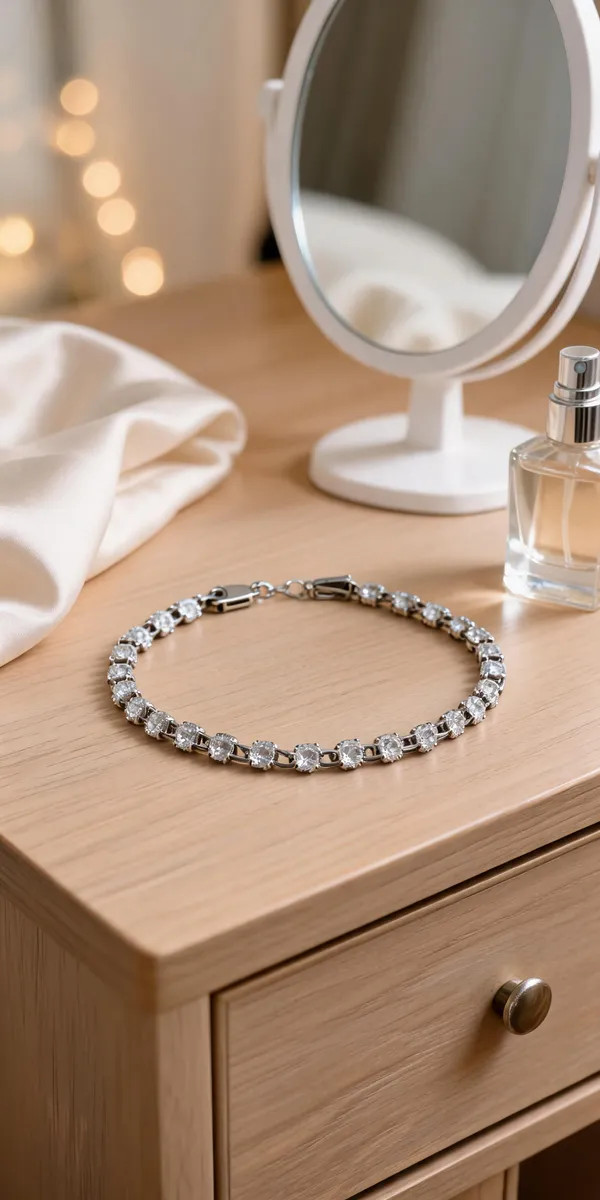 Silver_Stainless_Steel_Crystal_Link_Bracelet_For_Women