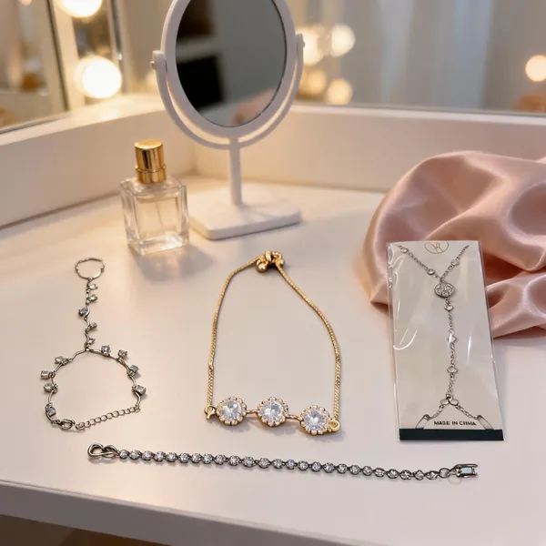 Gold_And_Silver_Stainless_Steel_Floral_Bracelet_Set_Of_4_For_Women