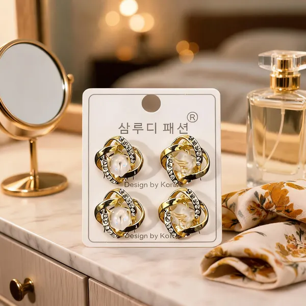 Golden_Stainless_Steel_Rhinestone_Hoop_Earrings_For_Women_-_Pack_Of_4