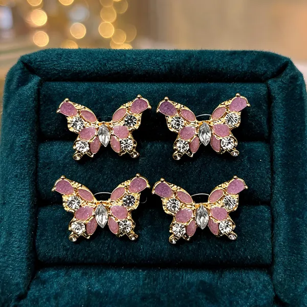 Golden_Stainless_Steel_Butterfly_Earrings_For_Women_-_Pack_Of_4