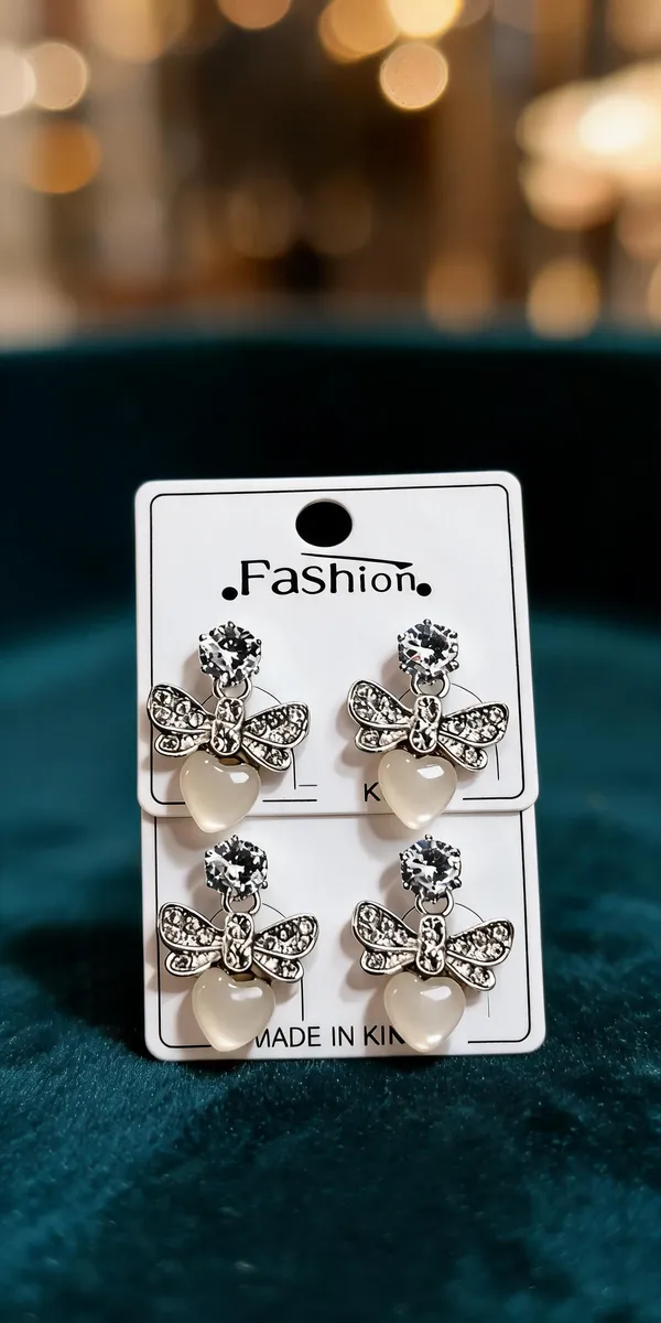 Silver_Stainless_Steel_Butterfly_Heart_Drop_Earrings_For_Women_-_Pack_Of_4