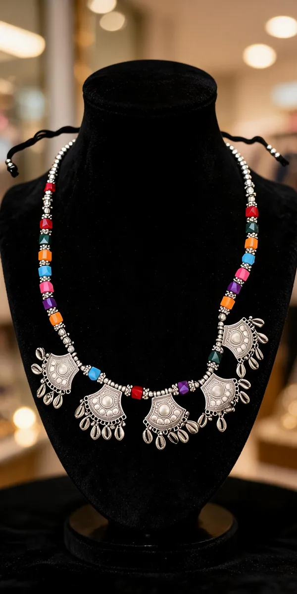 Oxidised_Silver_Alloy_Statement_Necklace_Set_For_Women
