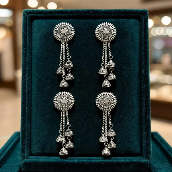 Oxidised_Silver_Alloy_Jhumka_Earrings_For_Women_-_Pack_Of_4