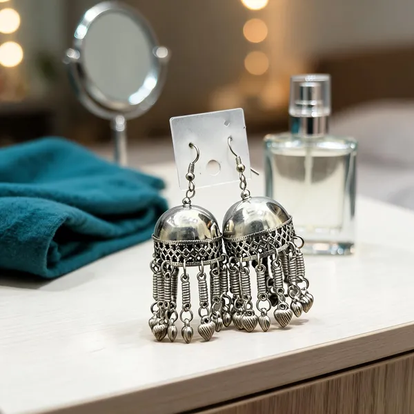 Silver_Alloy_Oxidised_Jhumka_Earrings_For_Women_-_Pack_Of_2