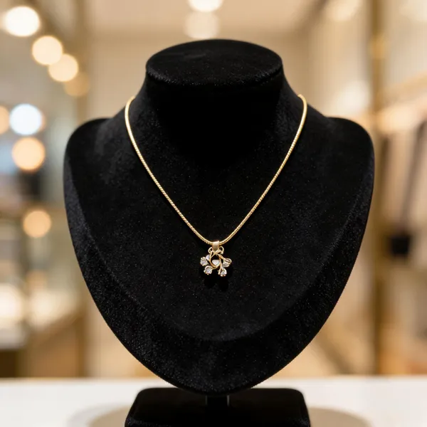 Golden_Stainless_Steel_Pendant_Necklace_For_Women