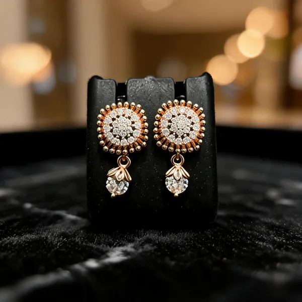 Golden_Stainless_Steel_Stone_Stud_Drop_Earrings_For_Women