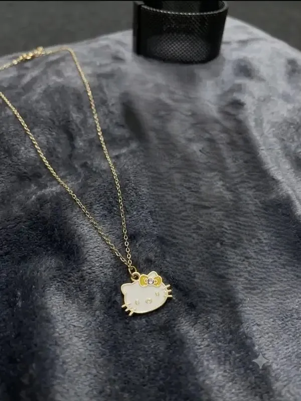 Golden_Stainless_Steel_Cat_Pendant_Necklace_For_Women