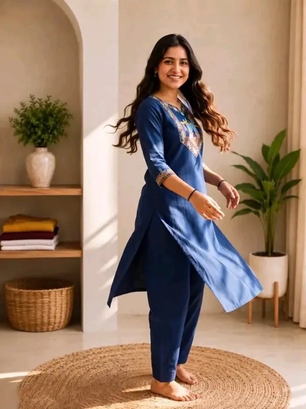 Blue_Cotton_Silk_Straight_Kurta_With_Palazzo_For_Women