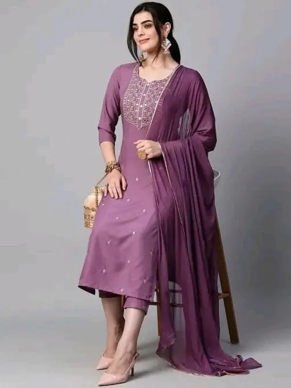 Lavender_Cotton_Silk_Straight_Kurta_Set_With_Dupatta_For_Women
