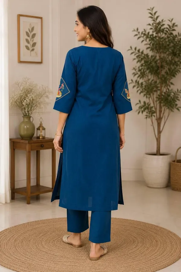 Blue_Cotton_Silk_Straight_Kurta_With_Bottomwear_For_Women