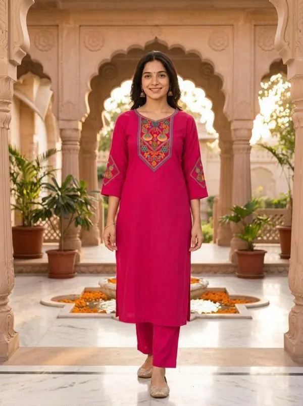 Pink_Cotton_Silk_Straight_Kurta_With_Bottomwear_For_Women