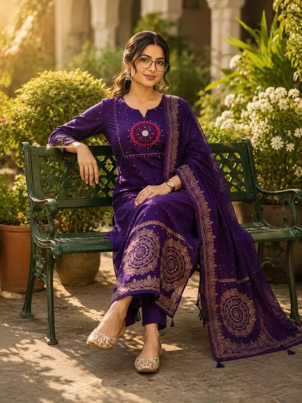 Purple_Cotton_Silk_Straight_Kurta_Set_With_Dupatta_For_Women