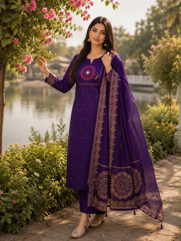Purple_Cotton_Silk_Straight_Kurta_Set_With_Dupatta_For_Women