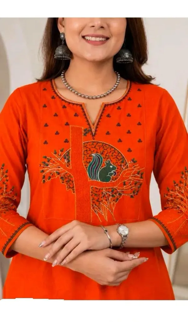 Orange_Cotton_Silk_Straight_Kurta_With_Bottomwear_For_Women
