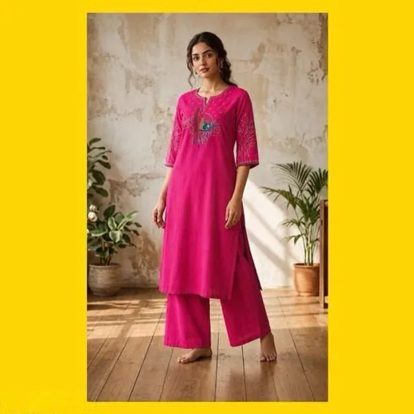 Pink_Cotton_Silk_Straight_Kurta_With_Bottomwear_For_Women