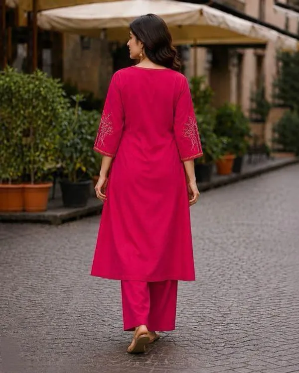 Pink_Cotton_Silk_Straight_Kurta_With_Bottomwear_For_Women