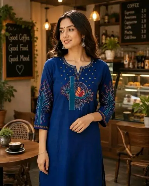 Blue_Cotton_Silk_Straight_Embroidered_Kurta_Set_For_Women