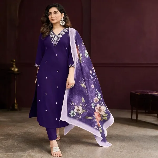 Purple_Cotton_Silk_Straight_Embroidered_Kurta_Set_For_Women