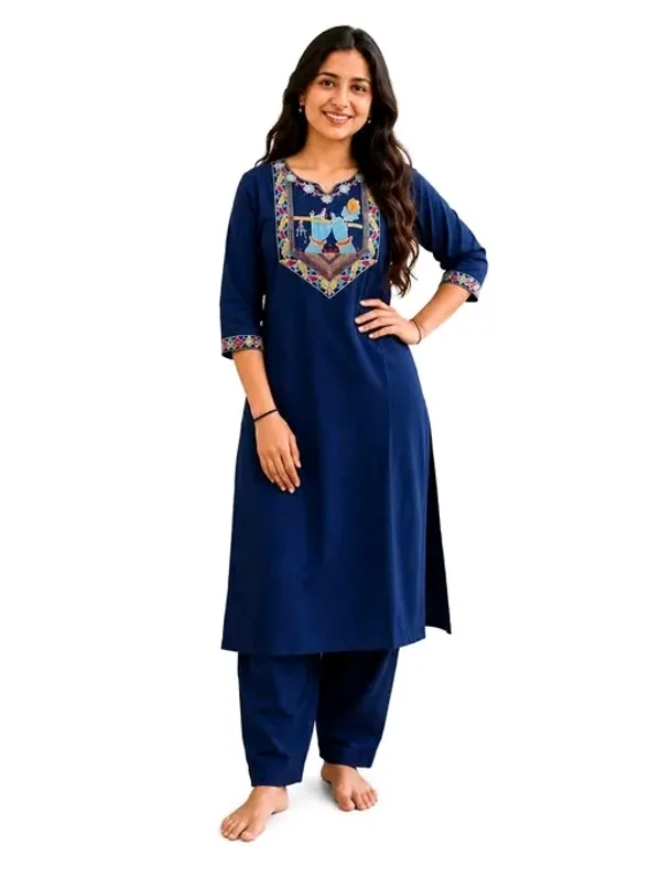 Blue_Cotton_Silk_Straight_Kurta_With_Palazzo_For_Women