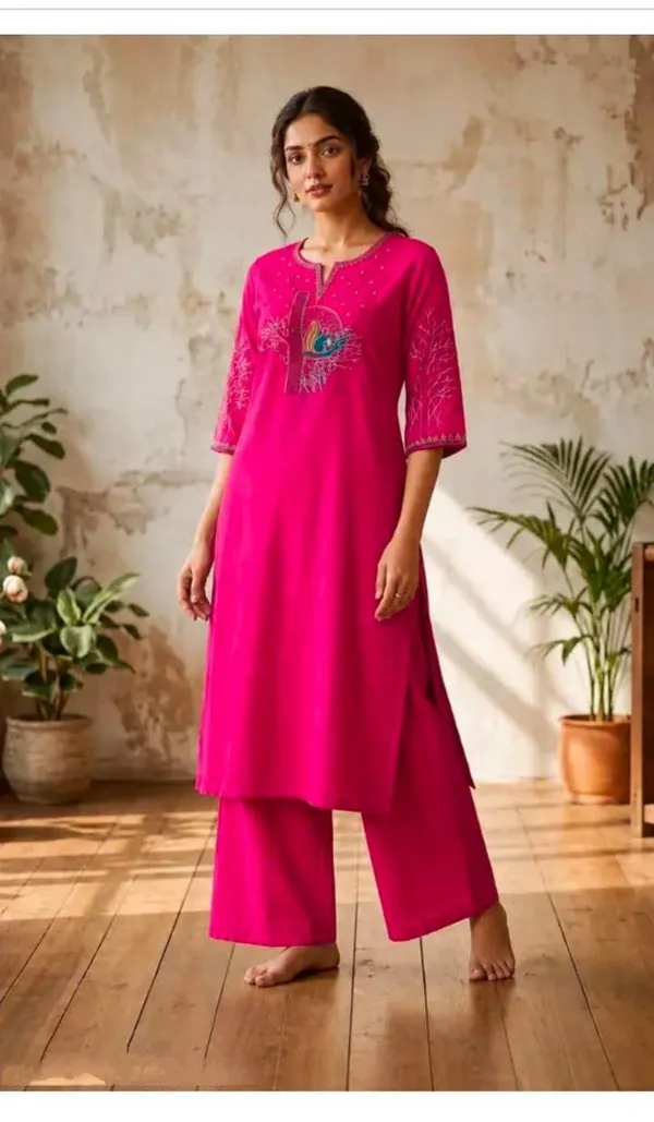 Pink_Cotton_Silk_Straight_Kurta_With_Bottomwear_For_Women
