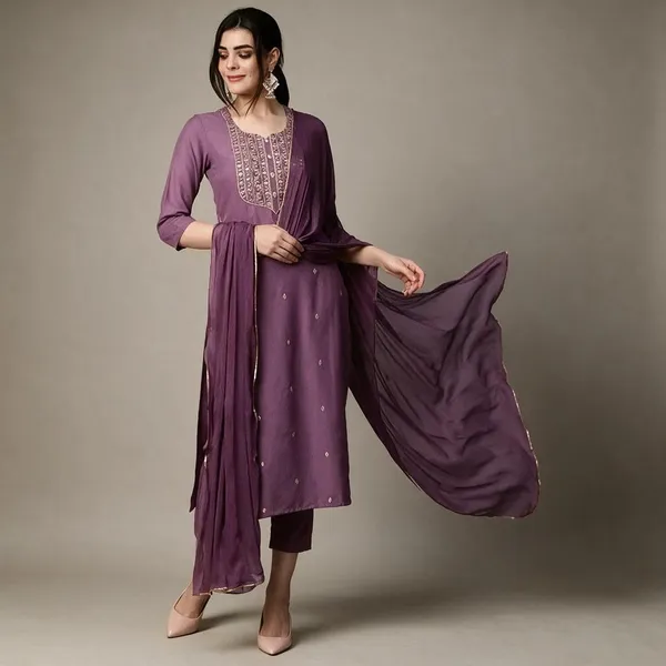 Lavender_Cotton_Silk_Straight_Kurta_Set_With_Dupatta_For_Women