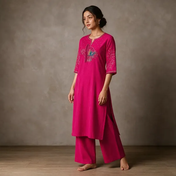 Pink_Cotton_Silk_Straight_Kurta_With_Bottomwear_For_Women